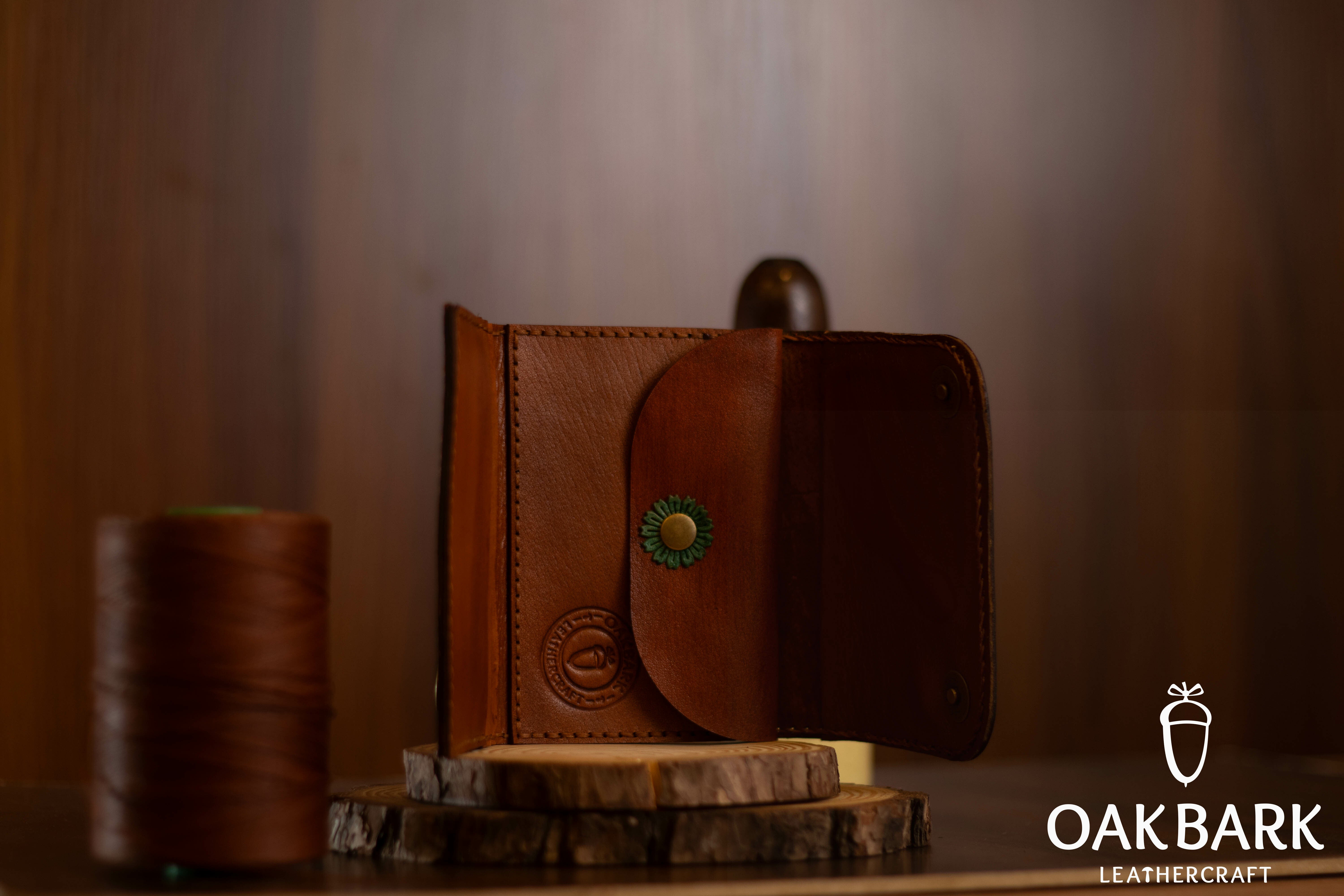 Mandala Leather Wallet ( Brown )