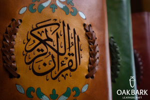 Handmade leather Quran cover