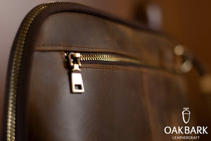 Classic Coffee Brown Men's Clutch with Detachable Wristlet