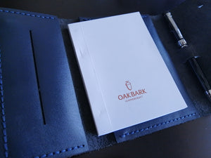 Blue Leather Notebook Cover